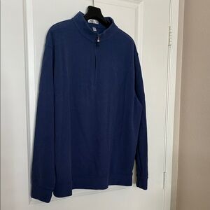 Peter Millar Men's Blue Half-Zip Sweater